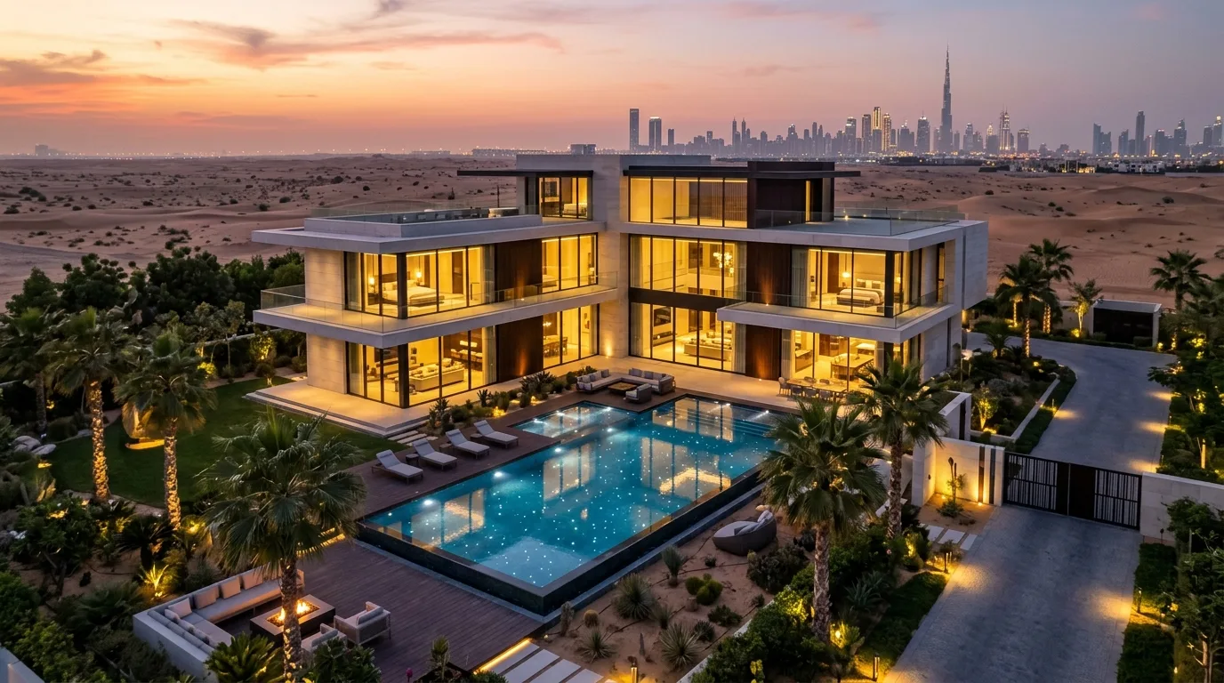 Poolside villa estate architecture