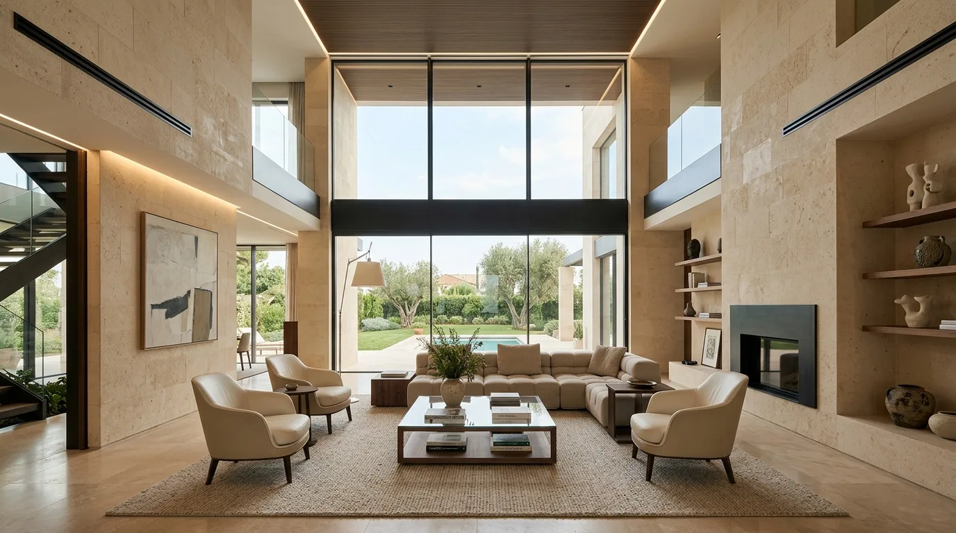 Luxury villa living room interior