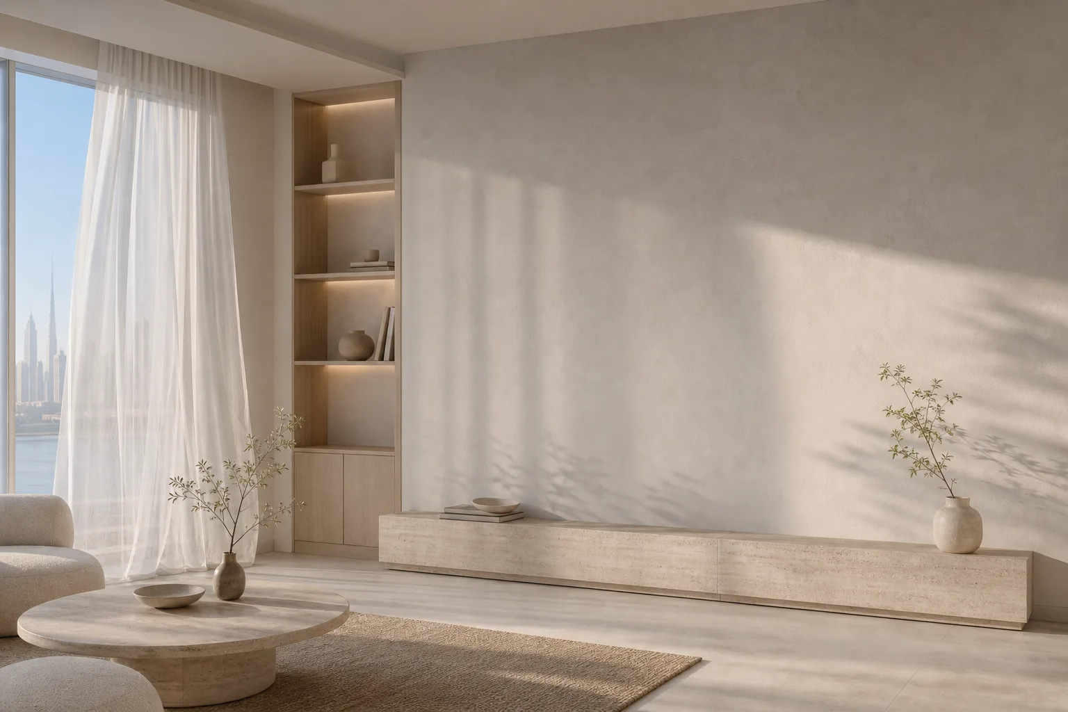 Comfortable premium villa interior after systems are balanced