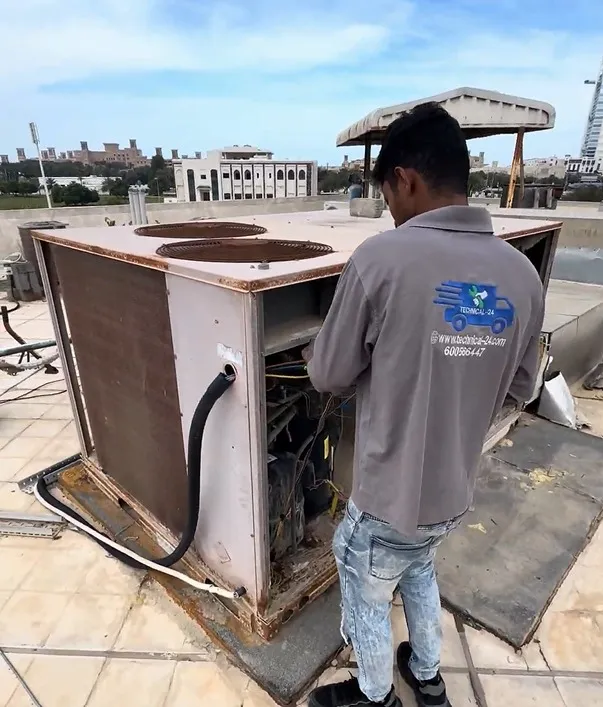 Central A/C outdoor condenser maintenance