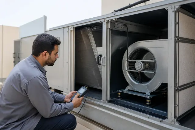 Air Handling Unit testing and airflow control