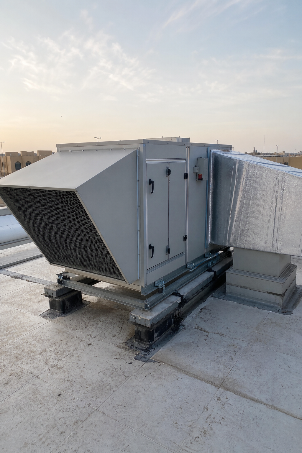 Fresh air filtration unit and fan casing