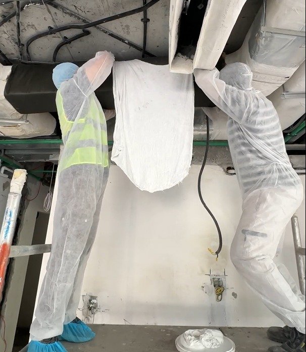 Residential air supply and grille installation
