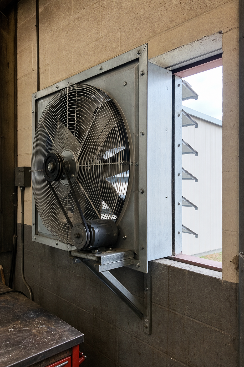 Commercial extraction fan system setup