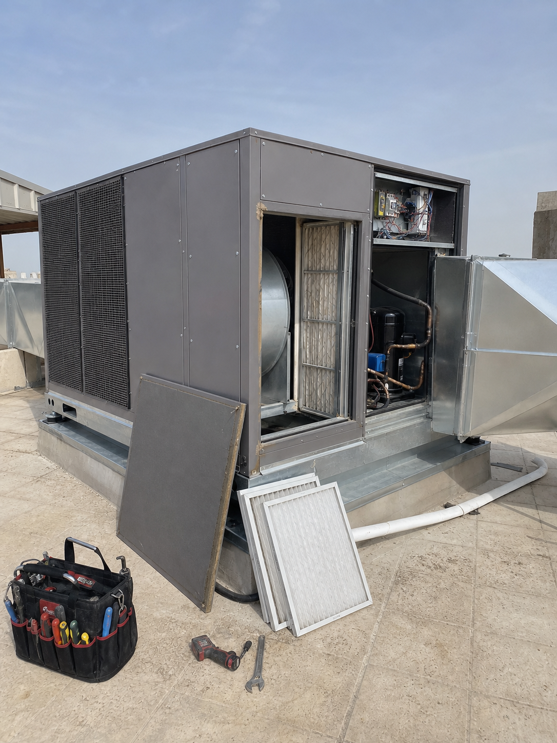 Package unit compressor and motor maintenance