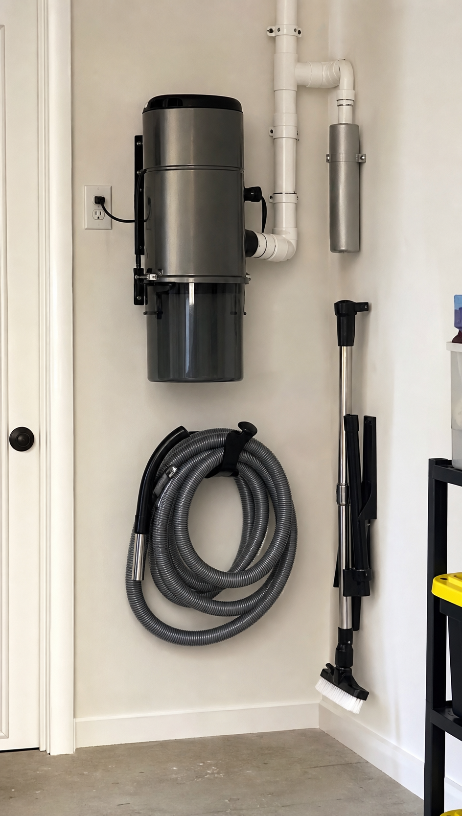 Central vacuum system motor and filtration unit check