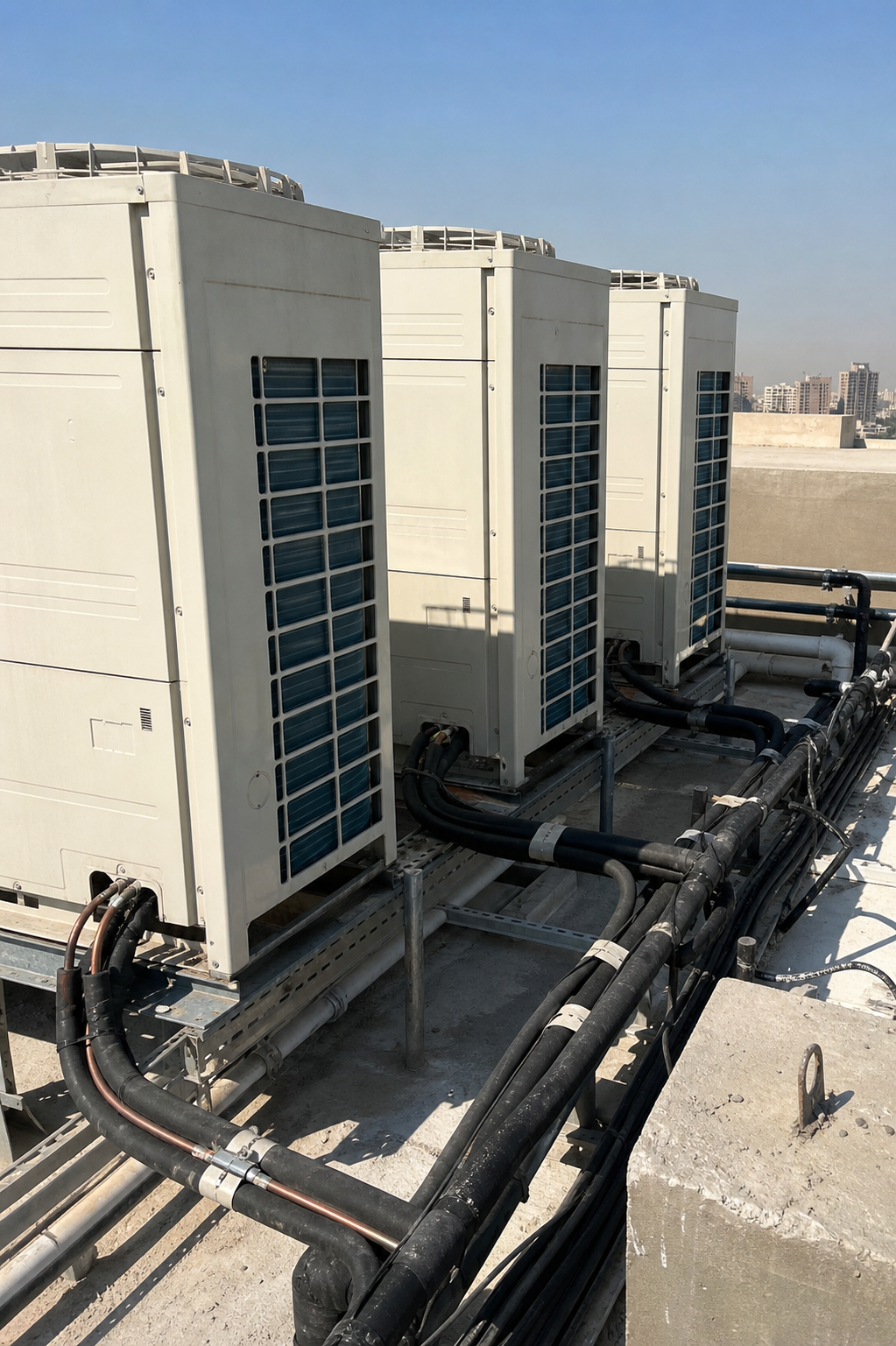 Variable Refrigerant Flow (VRF) outdoor condenser units